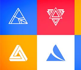 طراحی لوگو مثلثی