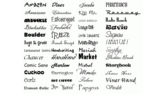 لوگوتایپ حروف انگلیسی