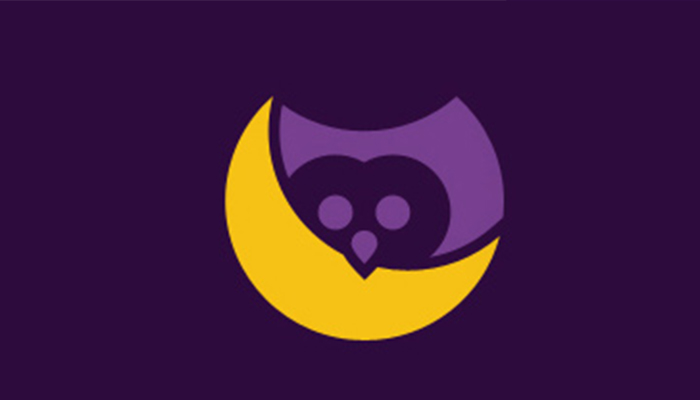 ترکیب رنگ لوگو بنفش و زرد طلایی