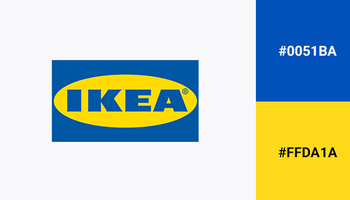 ترکیب رنگ لوگو آبی و زرد