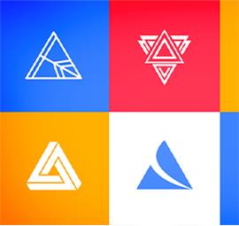 طراحی لوگو مثلثی