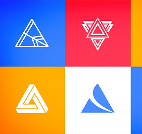 طراحی لوگو مثلثی